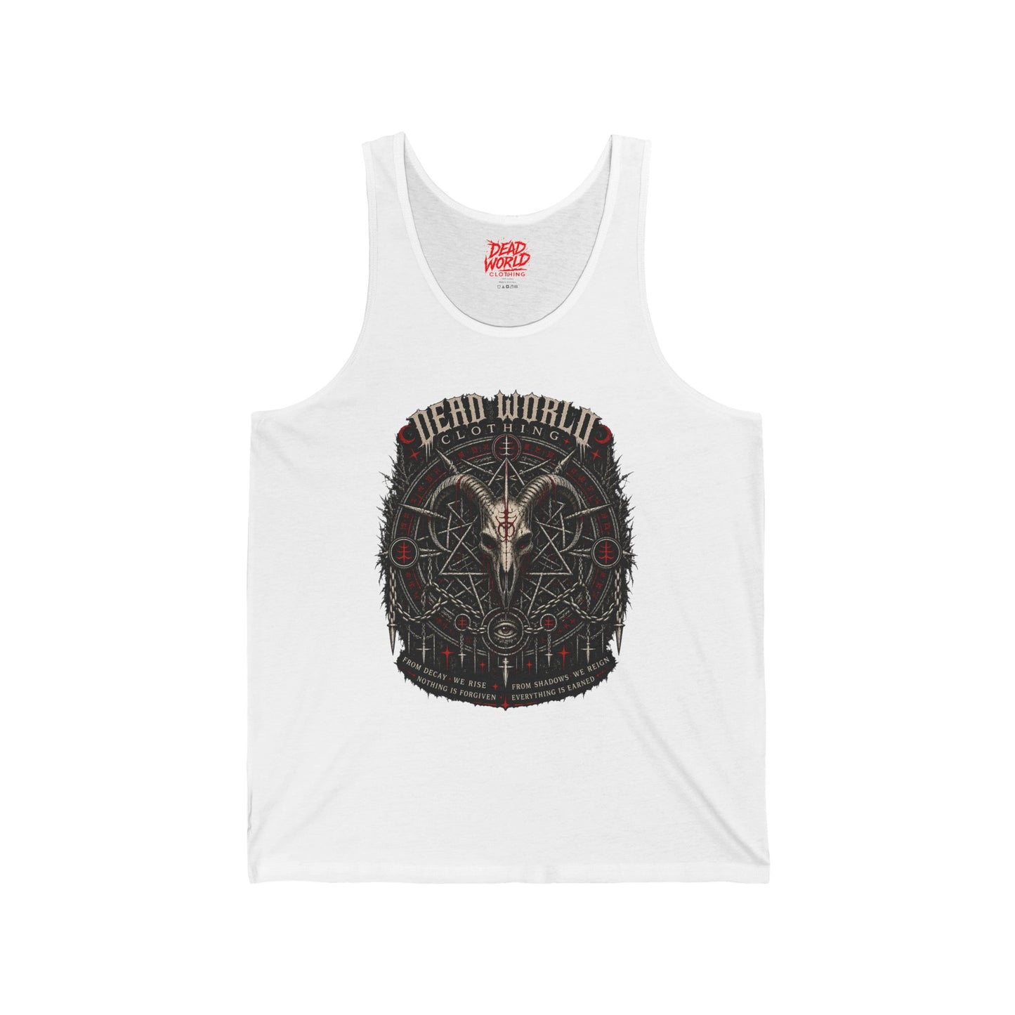 Tank Top — Dark Occult 'Dead World' Ram Skull Graphic