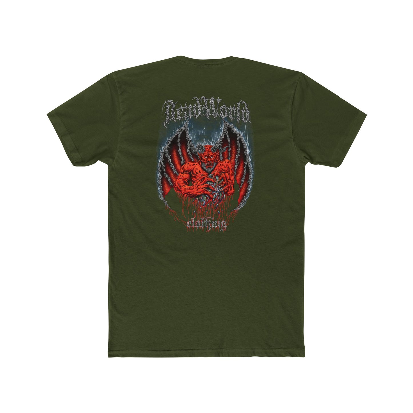 Demon Unisex Tee Shirt - Dark and Edgy Cotton Crew Tee for Metal and Horror fans
