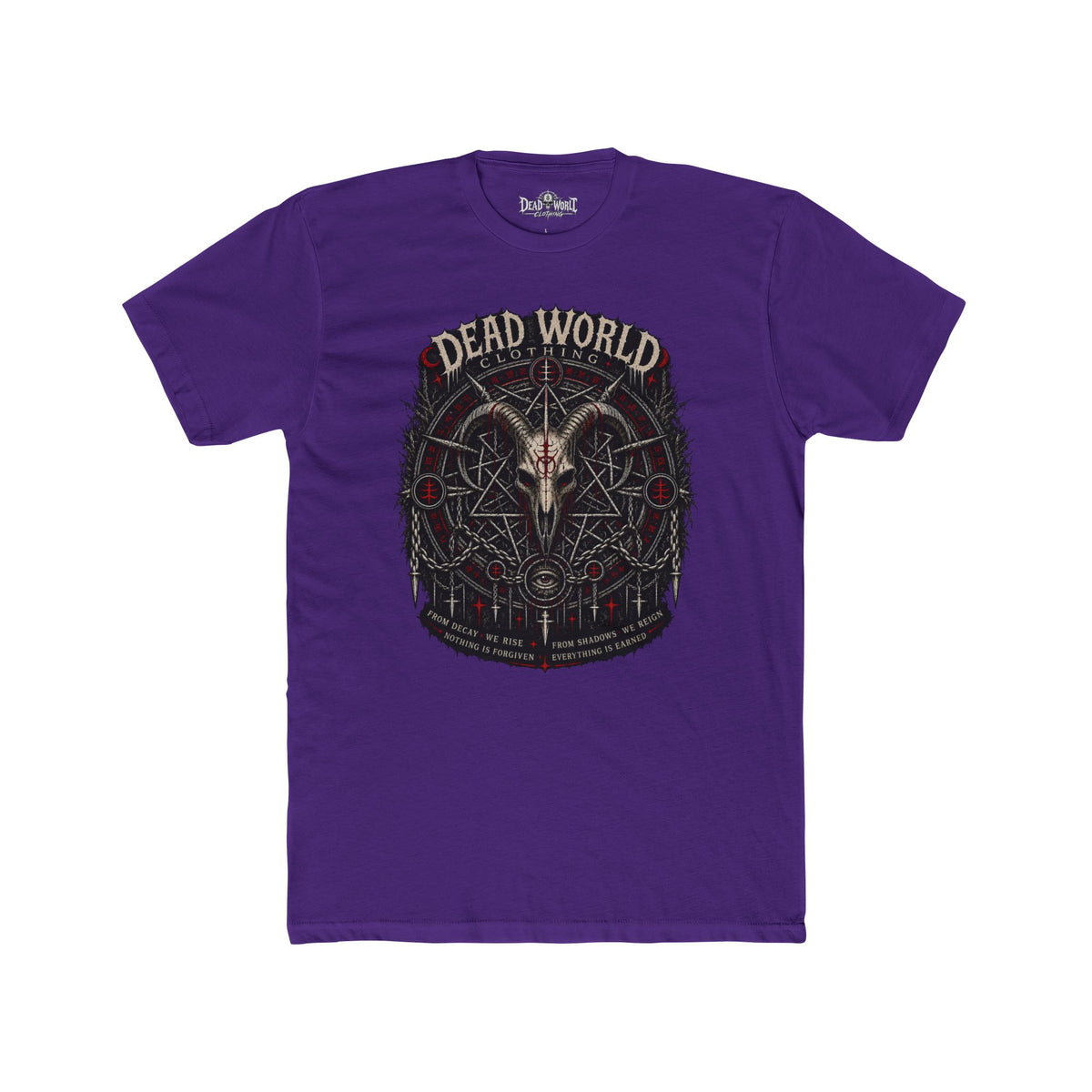 Dark Occult 'Dead World Clothing' Ram Skull Graphic