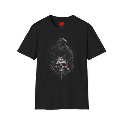 Raven & Skull T-Shirt — Gothic Crow Skull Graphic Tee