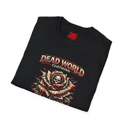 Blood Rose Graphic T-Shirt — Dead World Clothing Skull & Rose Gothic Tee