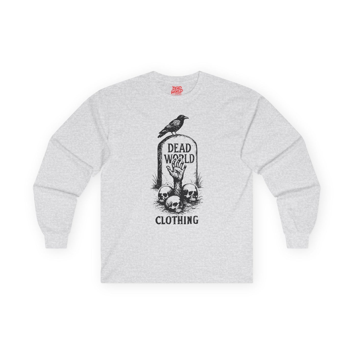 Gothic Raven & Skulls Unisex Long Sleeve Tee