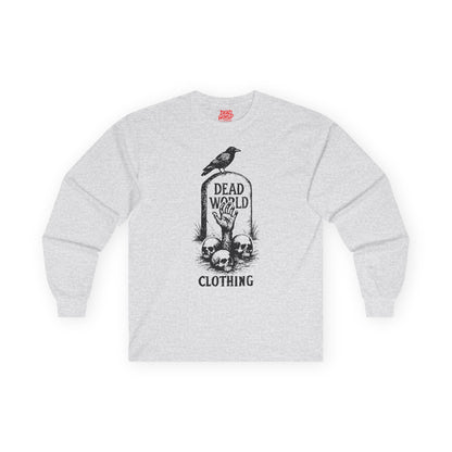 Gothic Raven & Skulls Unisex Long Sleeve Tee