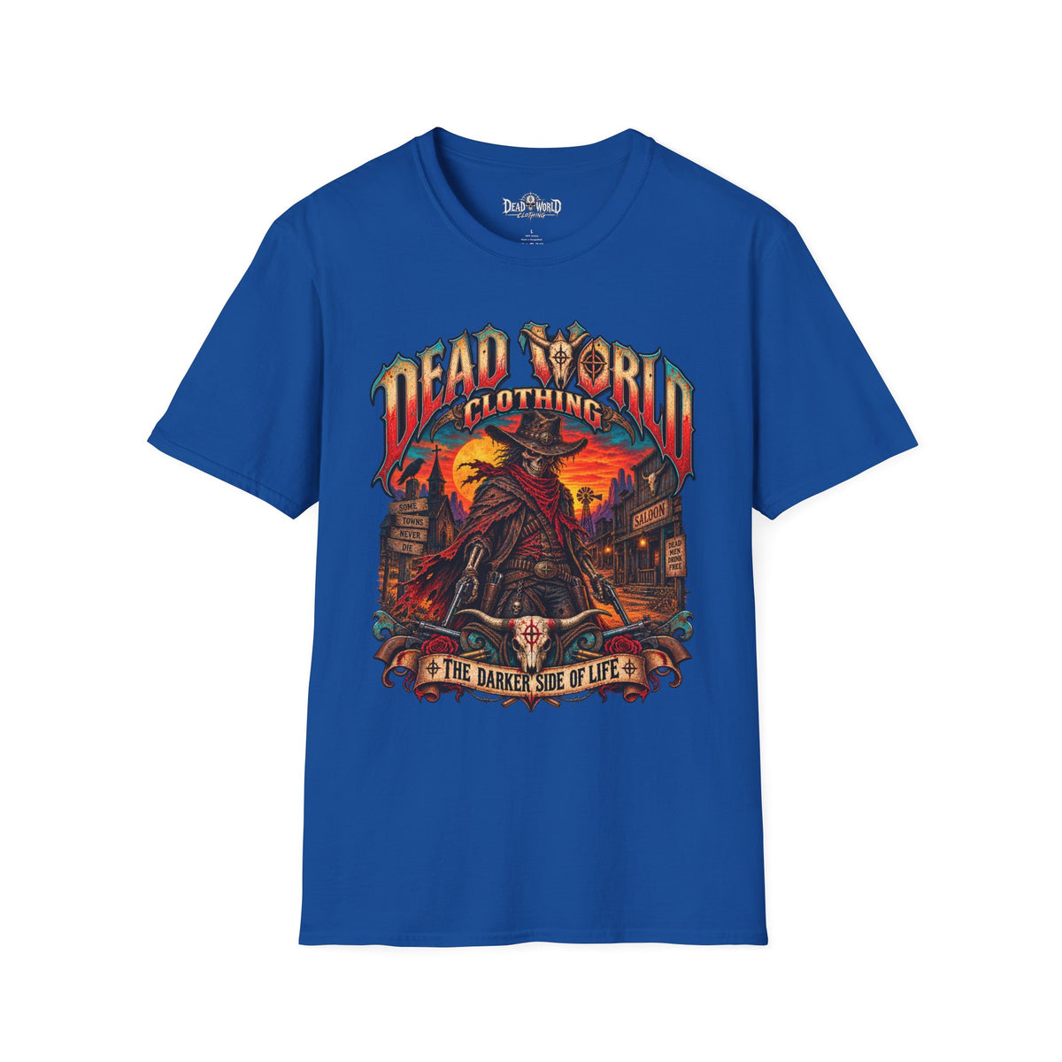 Graphic T-Shirt — "Dead World Clothing" Desert Outlaw Sunset Tee