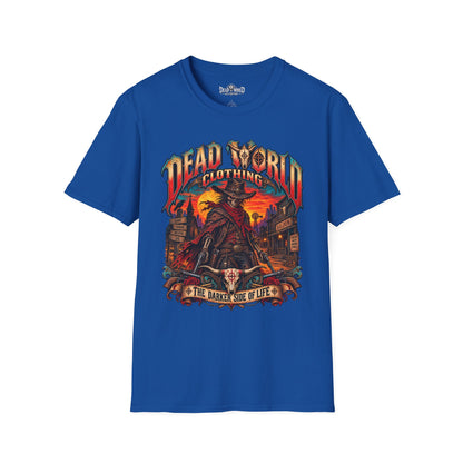Graphic T-Shirt — "Dead World Clothing" Desert Outlaw Sunset Tee