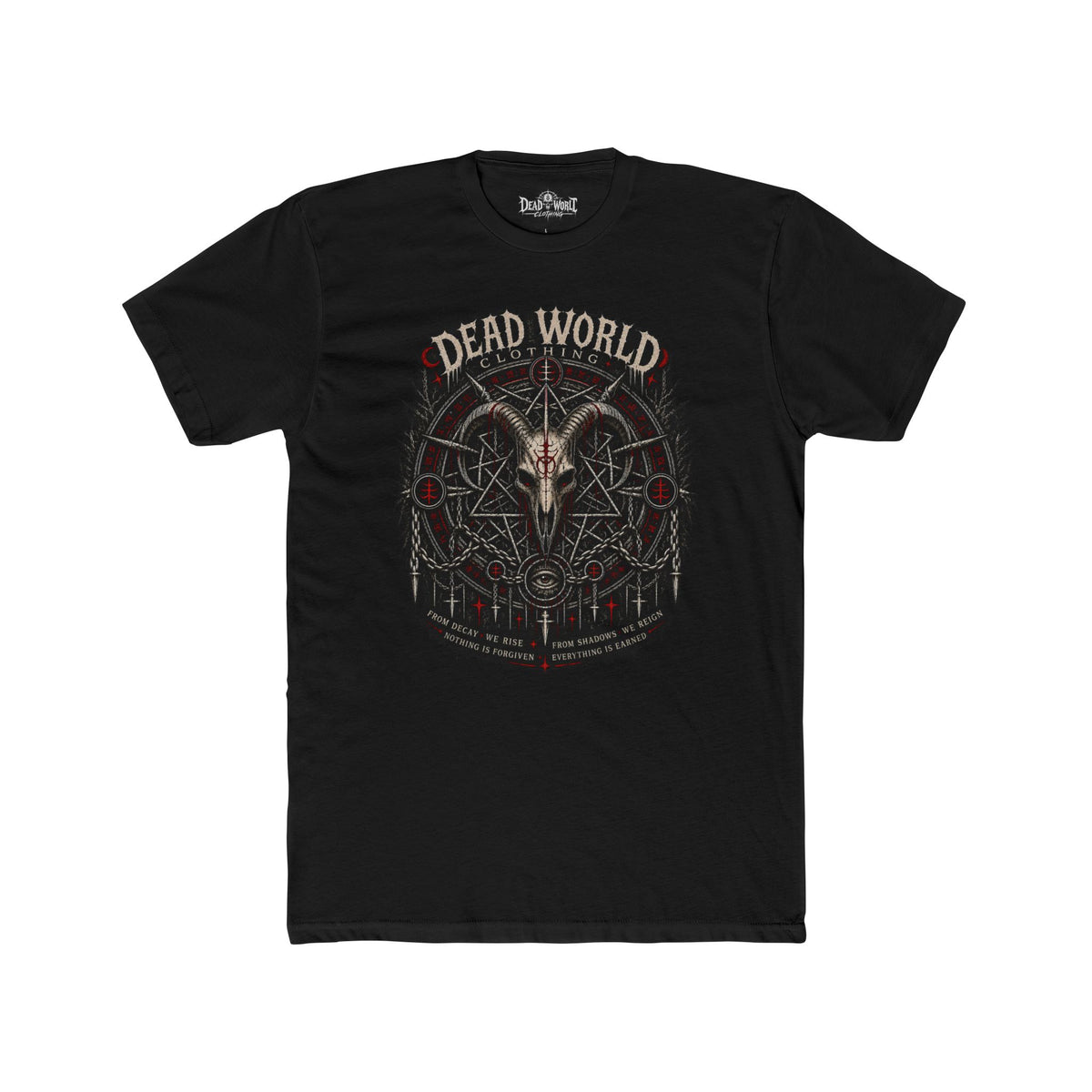 Dark Occult 'Dead World Clothing' Ram Skull Graphic