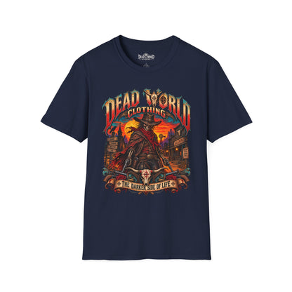 Graphic T-Shirt — "Dead World Clothing" Desert Outlaw Sunset Tee