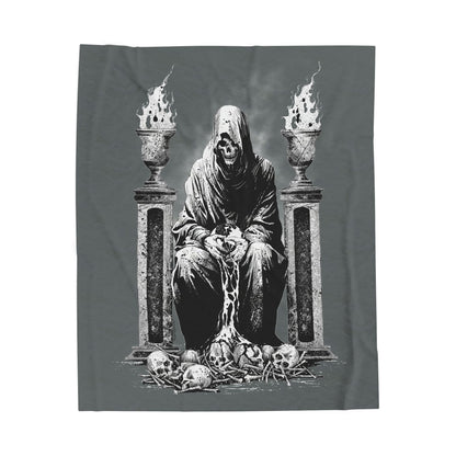 Gothic Velveteen Plush Blanket - World in my Hands by Dead World Clothing