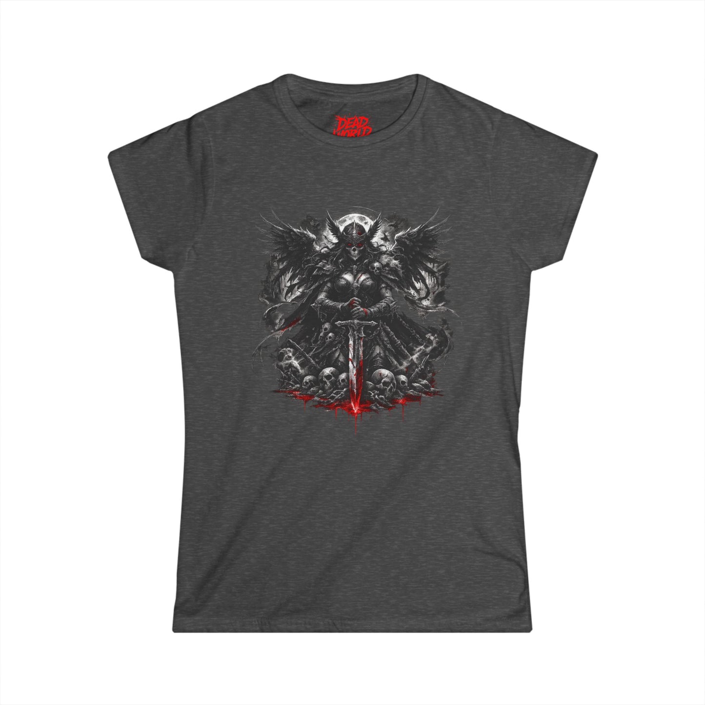 Graphic Tee — Viking Warrior Skull Sword Design (Women’s)