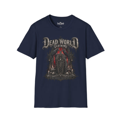 Dead World Clothing Graphic T-Shirt — Gothic Horror Skull Design