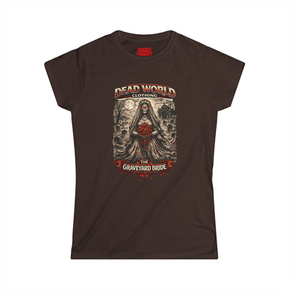 Graveyard Bride Graphic Tee — Women's Goth Horror T-Shirt