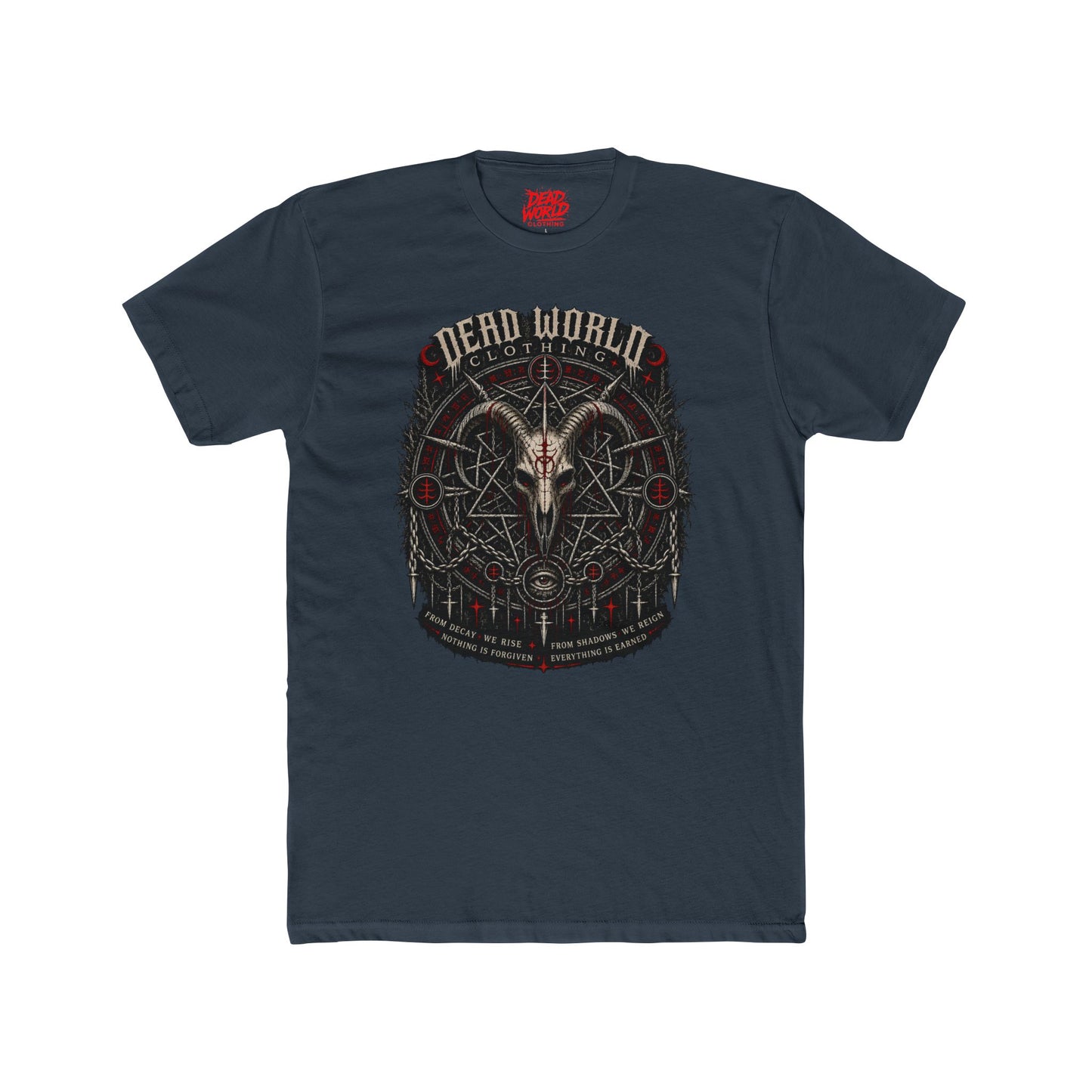 Dark Occult 'Dead World Clothing' Ram Skull Graphic