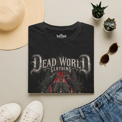 Dead World Clothing Graphic T-Shirt — Gothic Horror Skull Design
