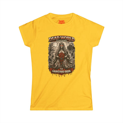 Graveyard Bride Graphic Tee — Women's Goth Horror T-Shirt