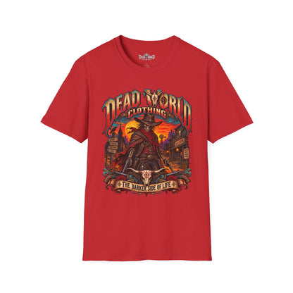 Graphic T-Shirt — "Dead World Clothing" Desert Outlaw Sunset Tee