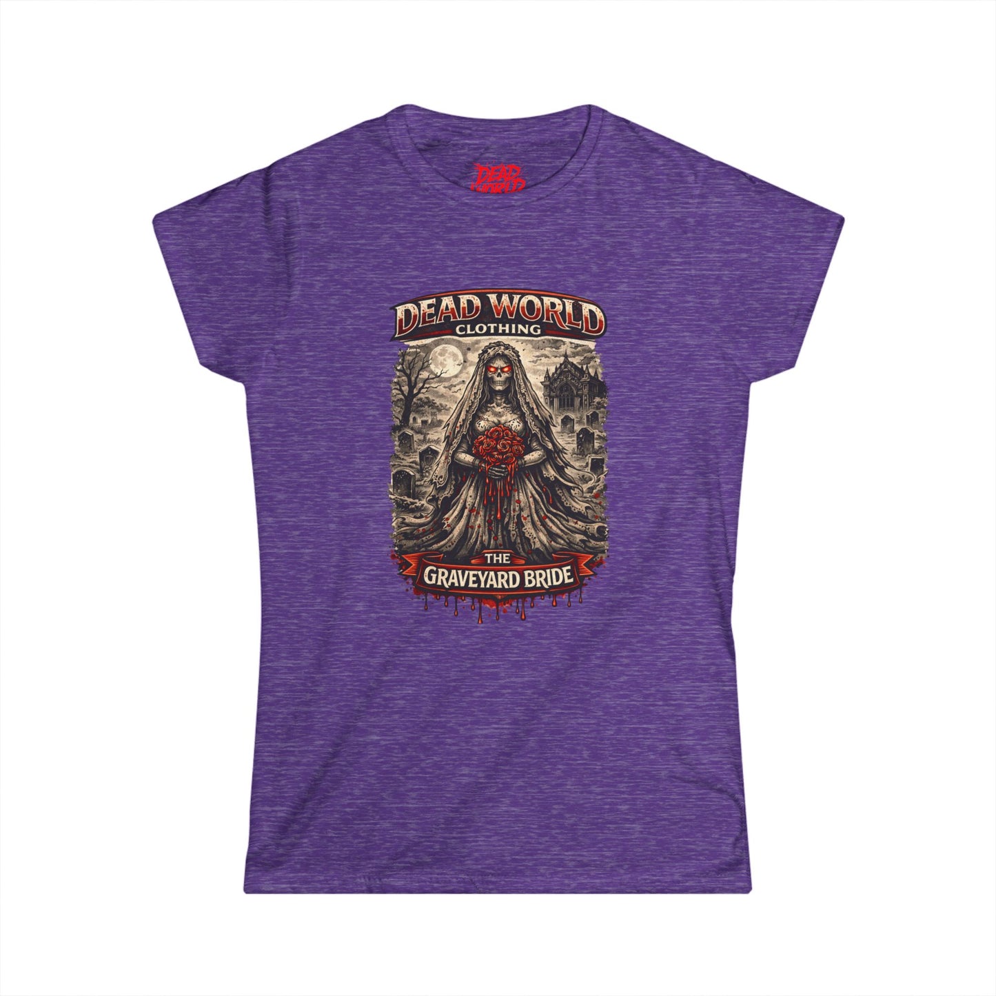 Graveyard Bride Graphic Tee — Women's Goth Horror T-Shirt