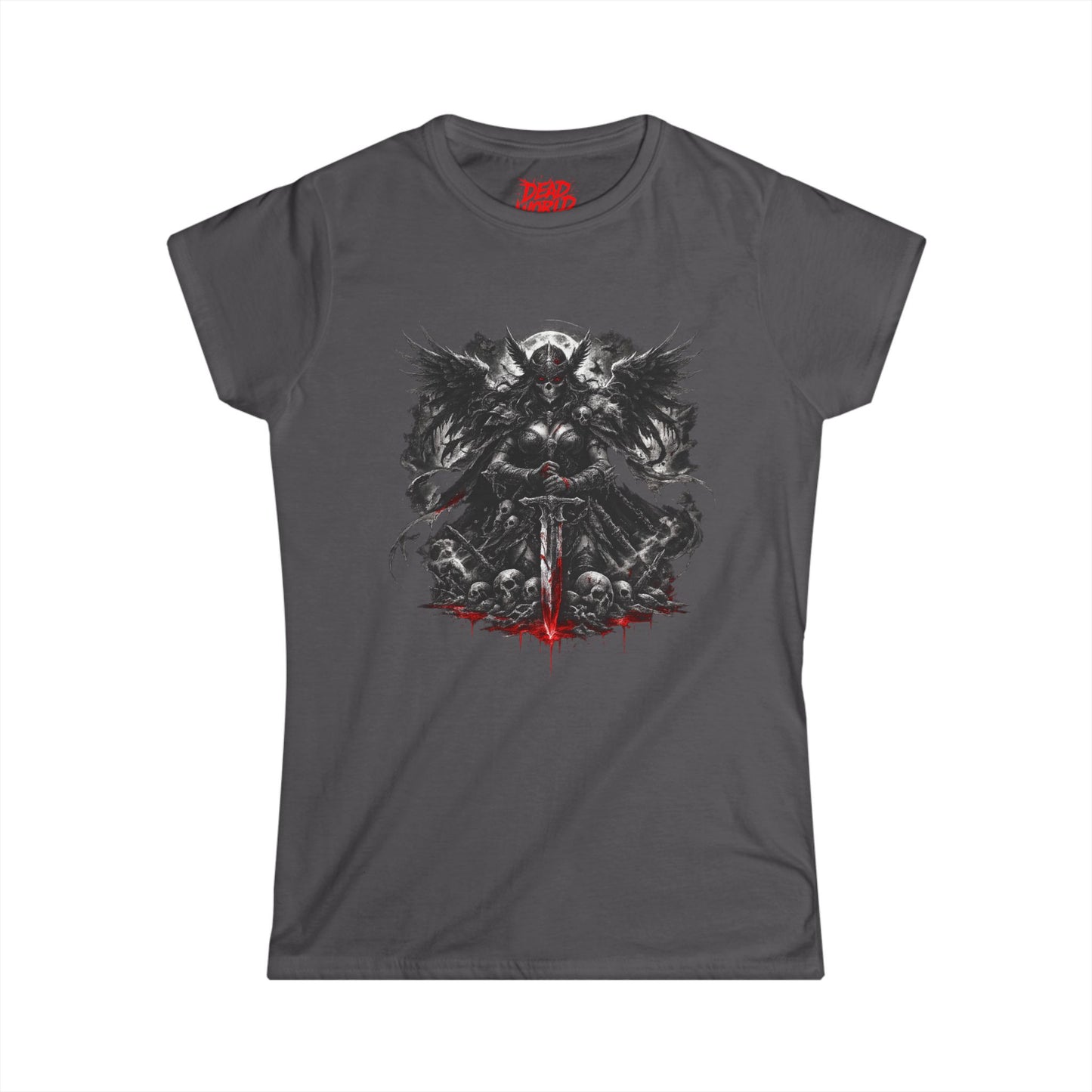 Graphic Tee — Viking Warrior Skull Sword Design (Women’s)