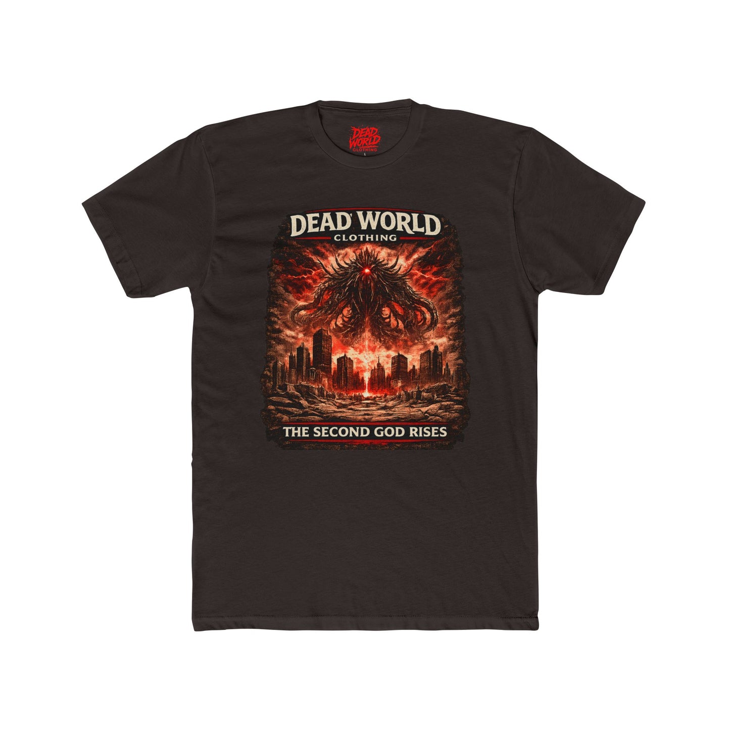 Dead World Clothing 'The Second God Rises' T-Shirt — Apocalyptic Horror Graphic Tee