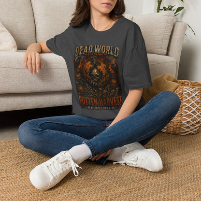 Dead World Clothing 'Rotten Harvest' Graphic T-Shirt — Grunge Skull Pumpkin Tee