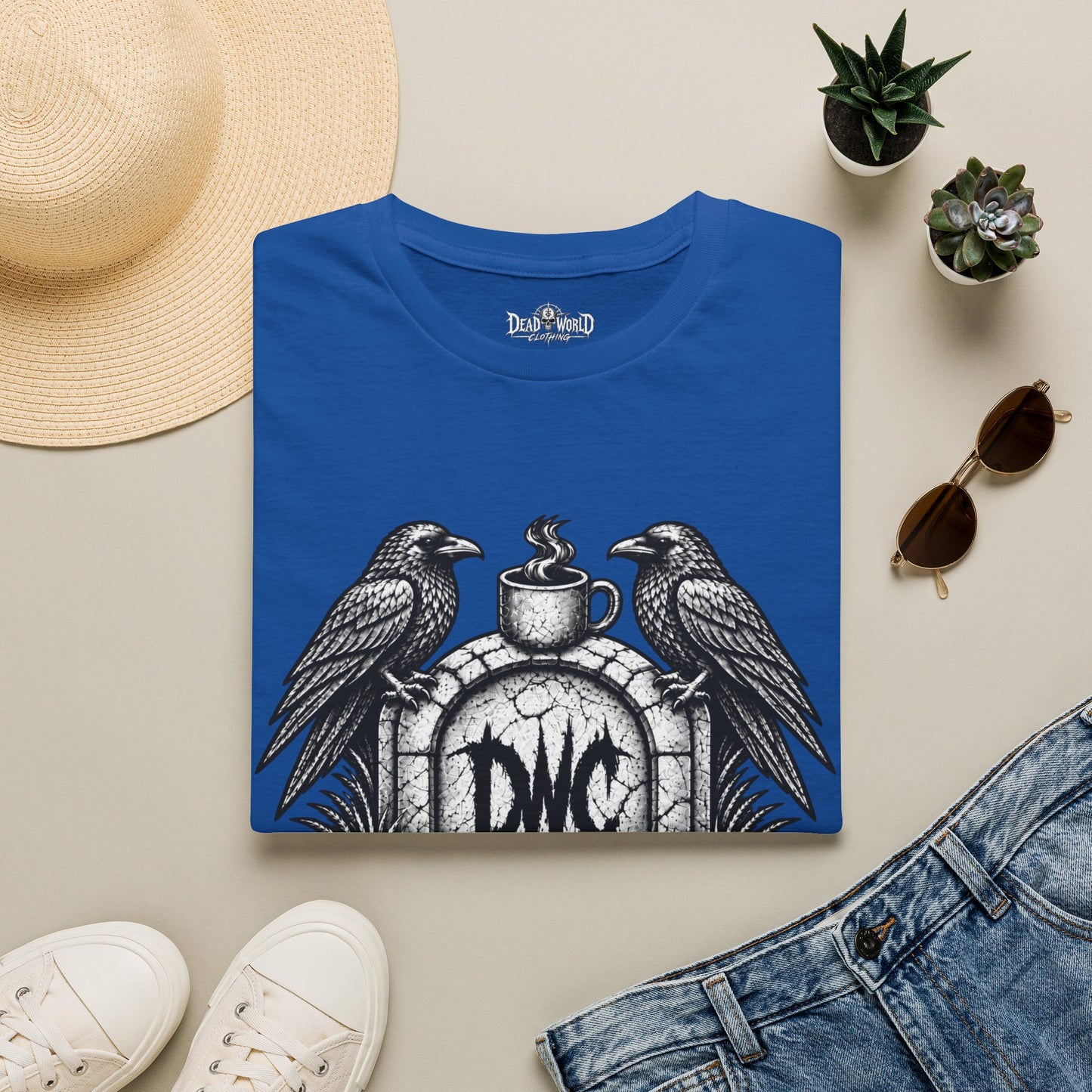 Apocalypse Coffee T-Shirt — "First Coffee, Then The Apocalypse" Raven Graveyard Tee