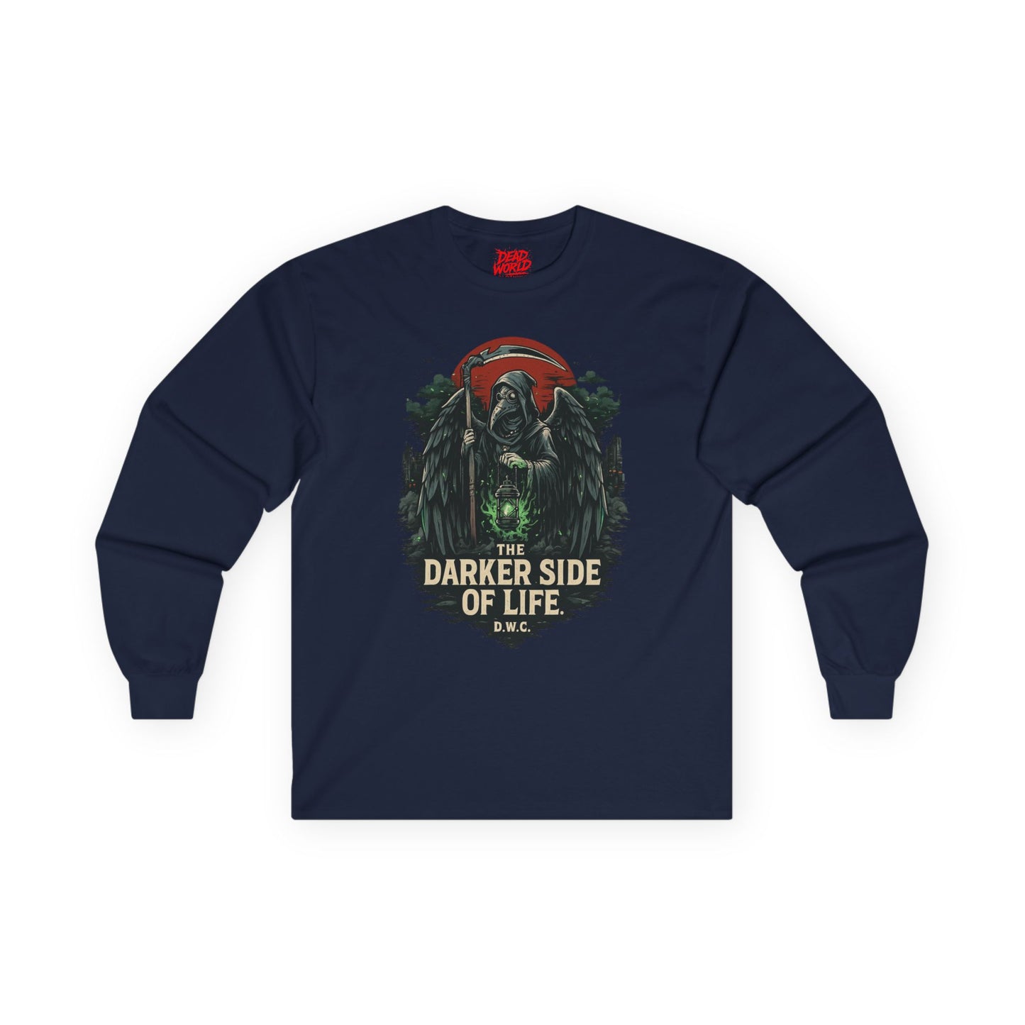 Gothic Skull Forest Long Sleeve Tee — "The Darker Side of Life"