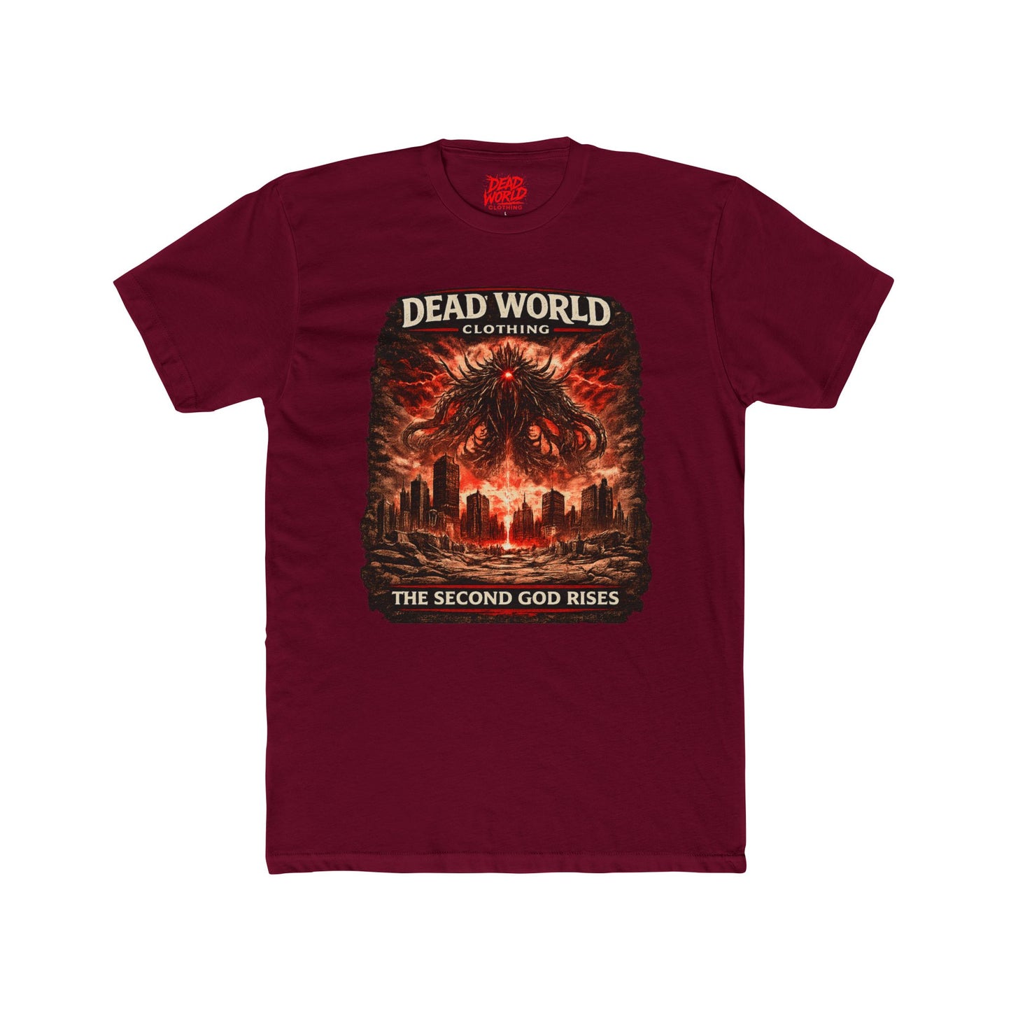 Dead World Clothing 'The Second God Rises' T-Shirt — Apocalyptic Horror Graphic Tee