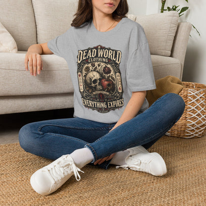 Dead World Clothing Skull Graphic T-Shirt — "Everything Expires" Vintage Gothic Tee
