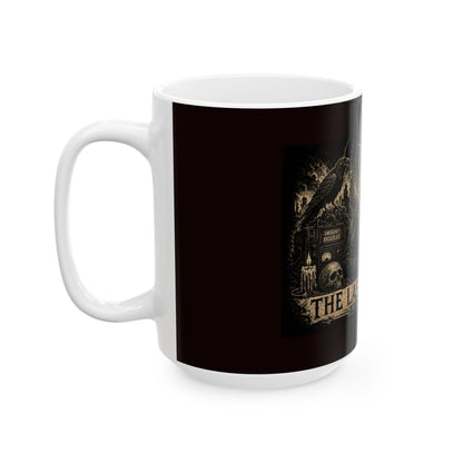 The Last Broadcast Skull Radio Ceramic Mug — Gothic Skull Coffee Cup (11oz/15oz)