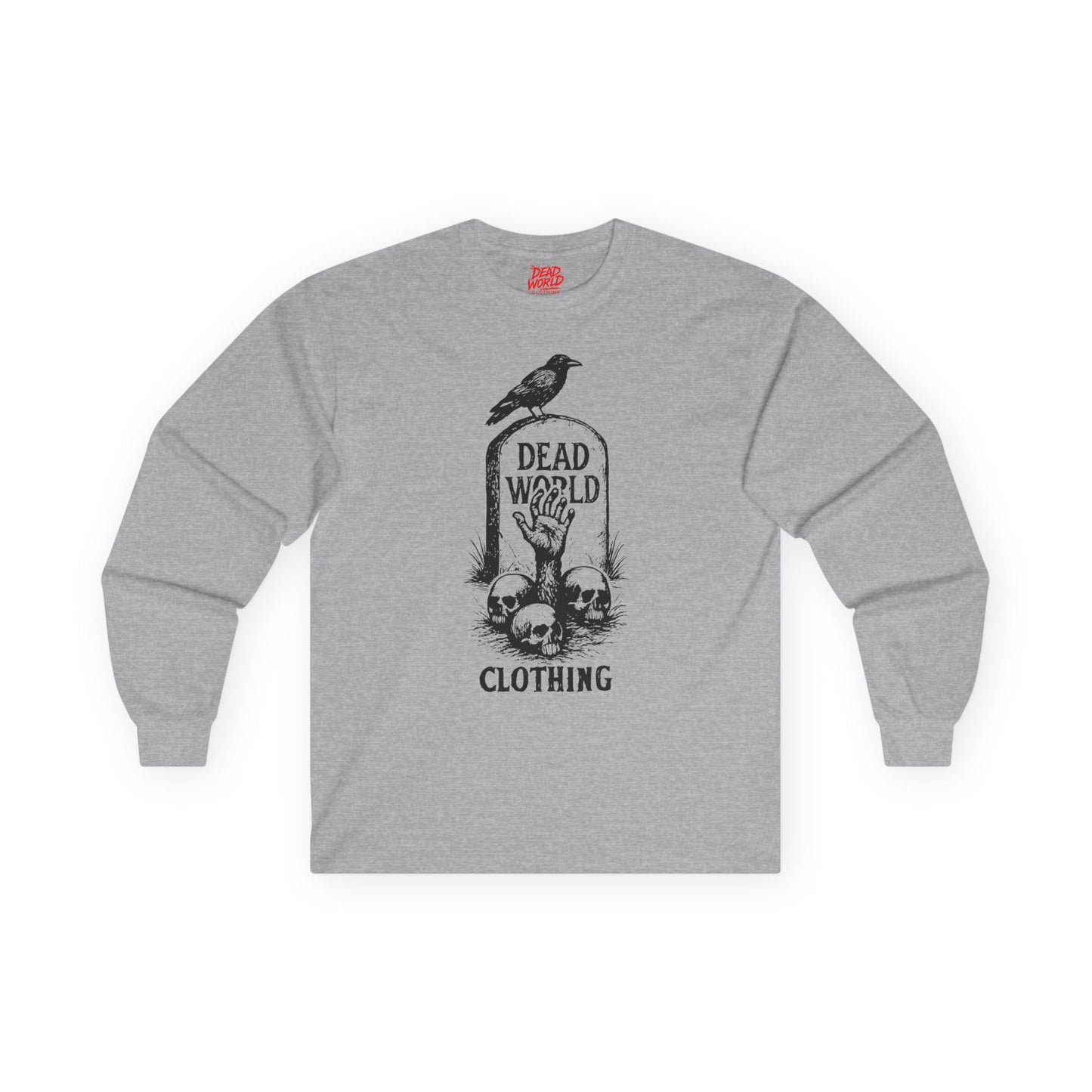 Gothic Raven & Skulls Unisex Long Sleeve Tee