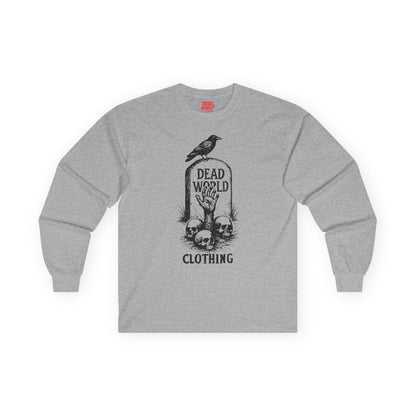 Gothic Raven & Skulls Unisex Long Sleeve Tee