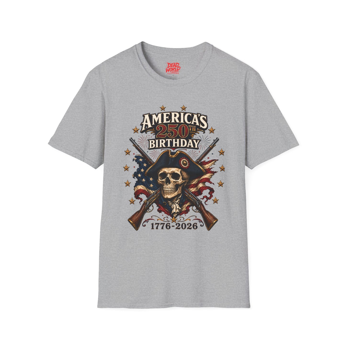 America's 250th Birthday T-Shirt — 1776–2026 Patriotic Skull Independence Tee