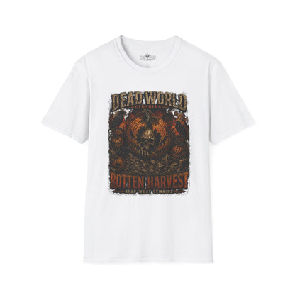 Dead World Clothing 'Rotten Harvest' Graphic T-Shirt — Grunge Skull Pumpkin Tee