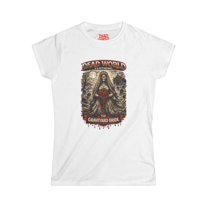 Graveyard Bride Graphic Tee — Women's Goth Horror T-Shirt