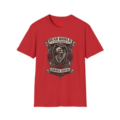 Dead World Clothing "Grave Oath" T-Shirt - Skeleton & Roses Gothic Tee