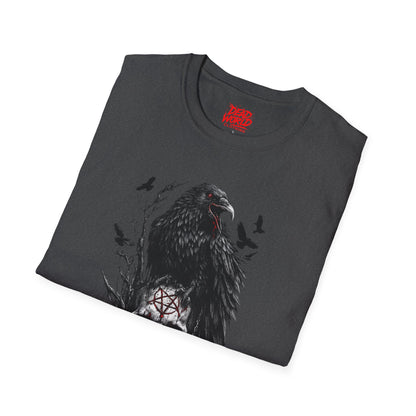 Raven & Skull T-Shirt — Gothic Crow Skull Graphic Tee