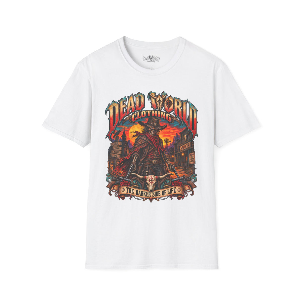 Graphic T-Shirt — "Dead World Clothing" Desert Outlaw Sunset Tee
