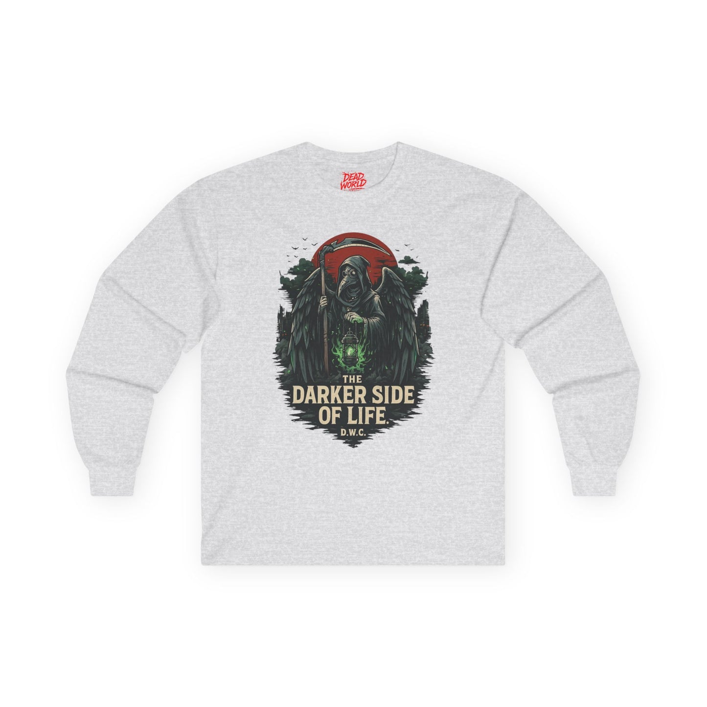 Gothic Skull Forest Long Sleeve Tee — "The Darker Side of Life"