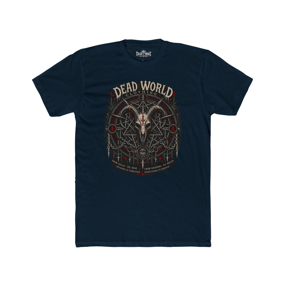 Dark Occult 'Dead World Clothing' Ram Skull Graphic