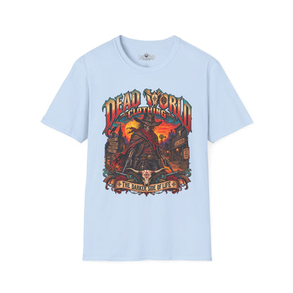 Graphic T-Shirt — "Dead World Clothing" Desert Outlaw Sunset Tee