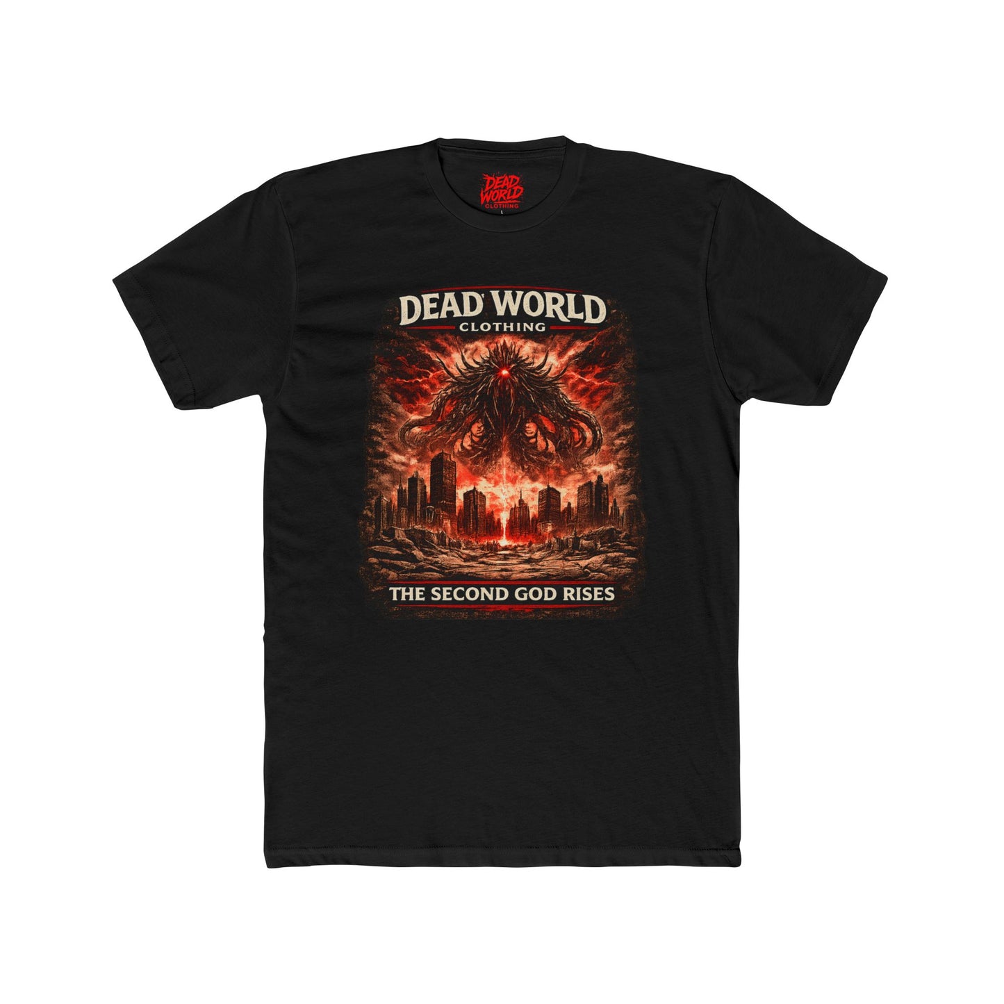 Dead World Clothing 'The Second God Rises' T-Shirt — Apocalyptic Horror Graphic Tee
