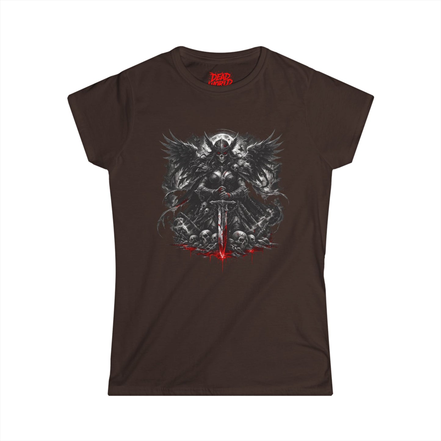 Graphic Tee — Viking Warrior Skull Sword Design (Women’s)