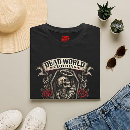Dead World Clothing "Grave Oath" T-Shirt - Skeleton & Roses Gothic Tee