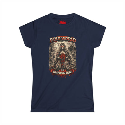 Graveyard Bride Graphic Tee — Women's Goth Horror T-Shirt