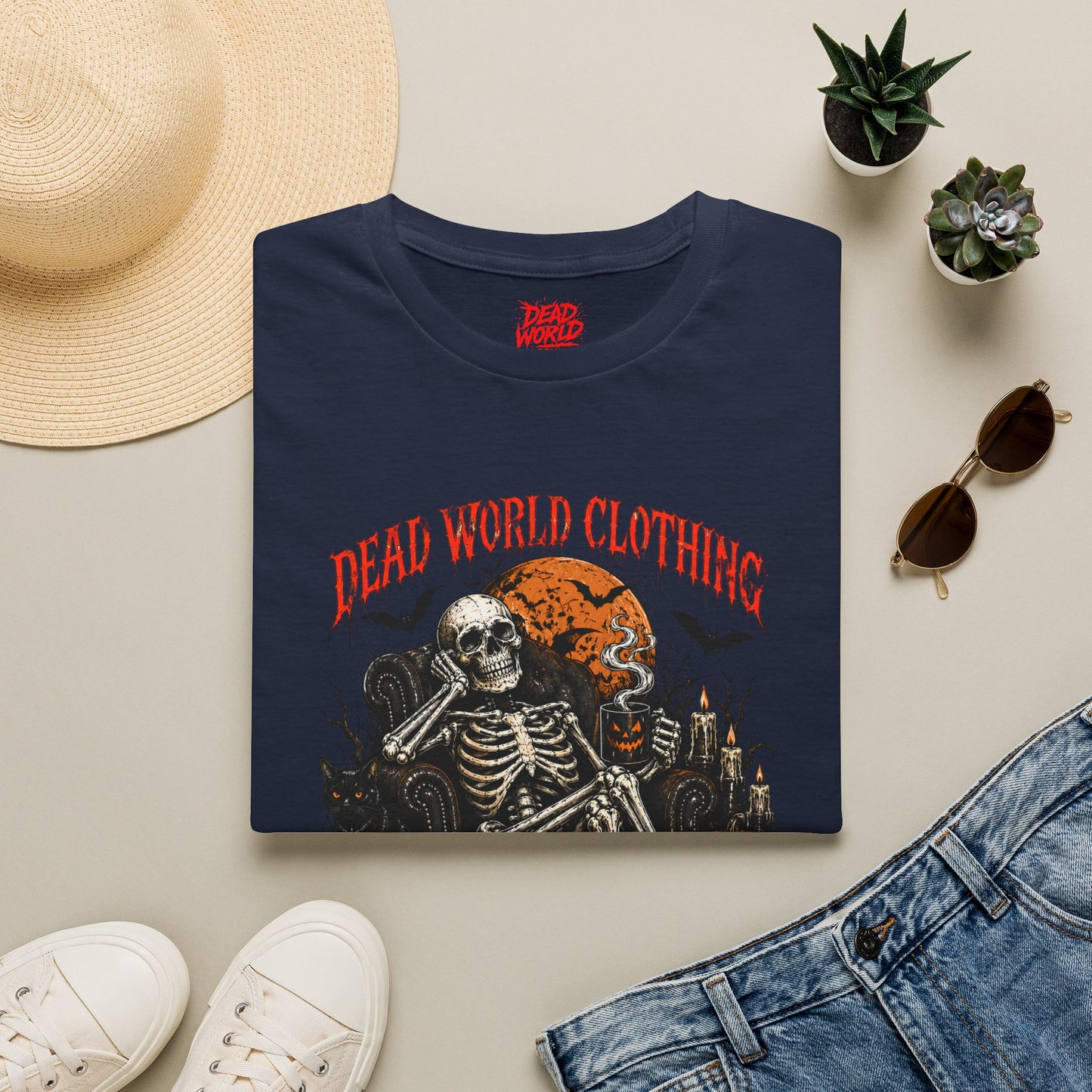 Halloween Skeleton T-Shirt — "Halloween Is My Therapy" Vintage Horror Tee