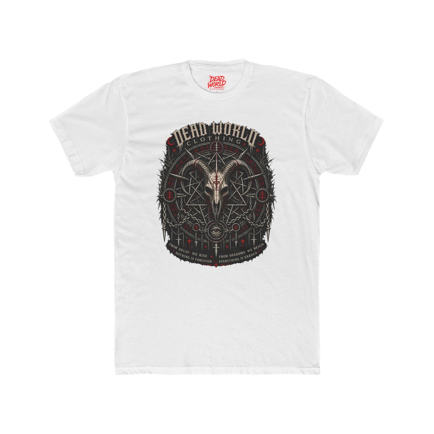 Dark Occult 'Dead World Clothing' Ram Skull Graphic