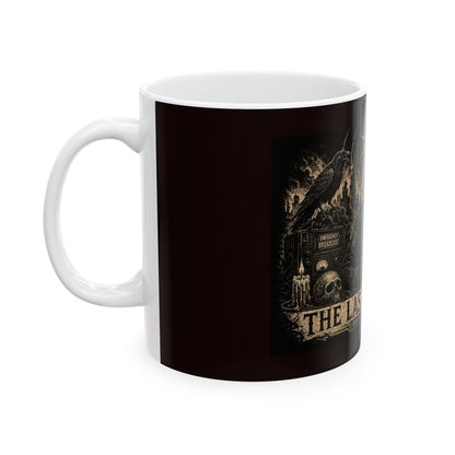 The Last Broadcast Skull Radio Ceramic Mug — Gothic Skull Coffee Cup (11oz/15oz)