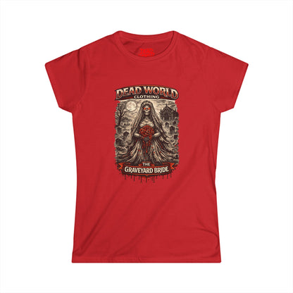 Graveyard Bride Graphic Tee — Women's Goth Horror T-Shirt