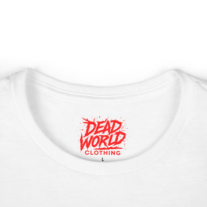 Dead World Clothing Skull Tee — Women's Gothic Skull & Rose Graphic T-Shirt