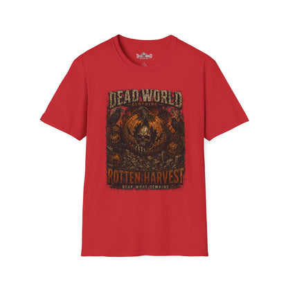 Dead World Clothing 'Rotten Harvest' Graphic T-Shirt — Grunge Skull Pumpkin Tee