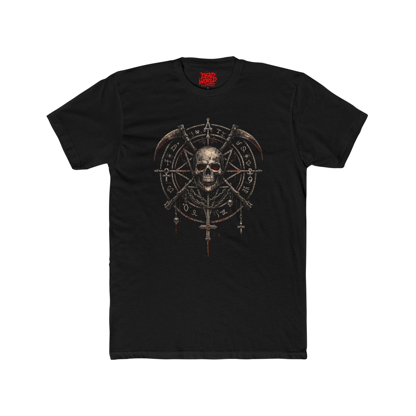 Skull Compass Graphic Tee — Gothic Pirate Skull T-Shirt